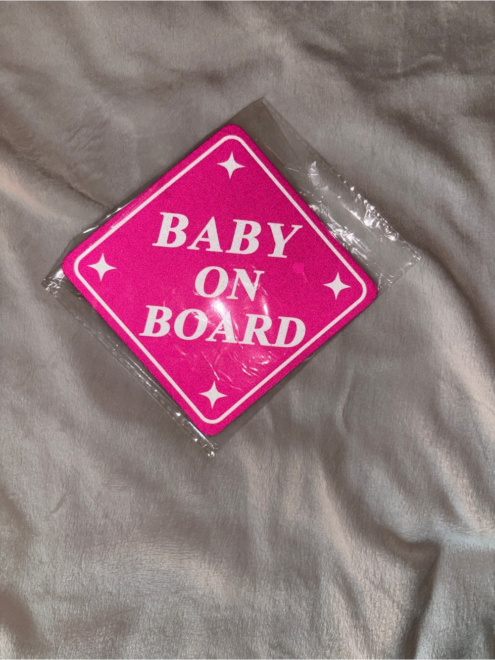 2 Pack Baby On Board Sign - Hot Pink Kids Car Accessory